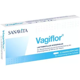 VAGIFLOR Supositórios vaginais, 12 unidades