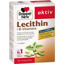 DOPPELHERZ Cápsulas de lecitina + vitaminas B, 40 peças
