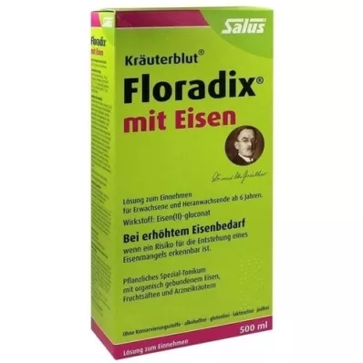 FLORADIX com solução oral de ferro, 500 ml