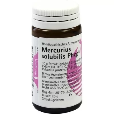 MERCURIUS SOLUBILIS PHCP Glóbulos, 20 g MERCURIUS SOLUBILIS PHCP Glóbulos, 20 g