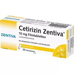 CETIRIZIN Zentiva 10 mg comprimidos revestidos por película, 20 unidades