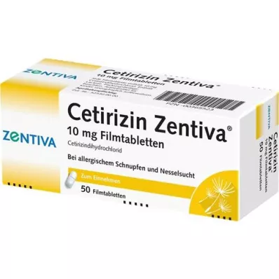 CETIRIZIN Zentiva 10 mg comprimidos revestidos por película, 50 unidades CETIRIZIN Zentiva 10 mg comprimidos revestidos por película, 50 unidades