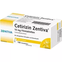 CETIRIZIN Zentiva 10 mg comprimidos revestidos por película, 100 unidades