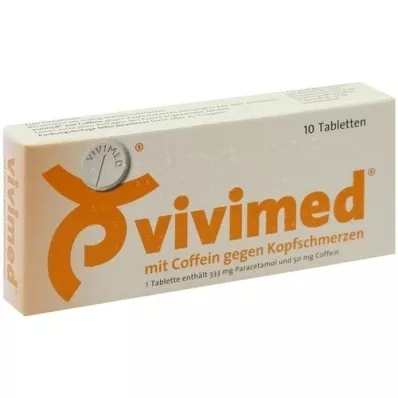 VIVIMED com cafeína para comprimidos para dor de cabeça, 10 unidades VIVIMED com cafeína para comprimidos para dor de cabeça, 10 unidades