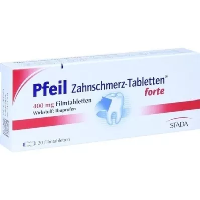 PFEIL Comprimidos para dor de dente comprimidos revestidos por película fortes, 20 unidades