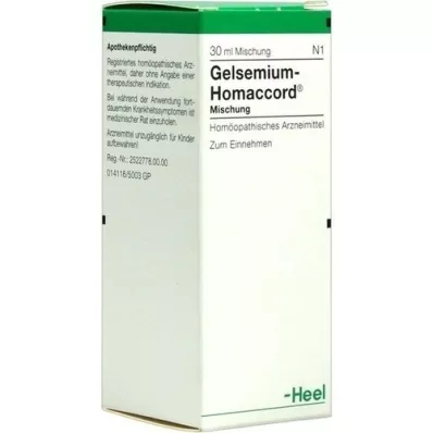 GELSEMIUM HOMACCORD Gotas, 30 ml GELSEMIUM HOMACCORD Gotas, 30 ml