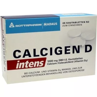 CALCIGEN D intensifica 1000 mg/880 UI comprimidos para mastigar, 48 unidades