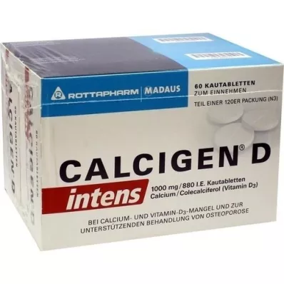 CALCIGEN D intens 1000 mg/880 UI comprimidos para mastigar, 120 unidades