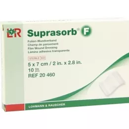 SUPRASORB F Curativo em folha 5x7 cm estéril, 10 unid