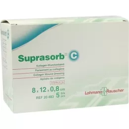 SUPRASORB C Penso de colágeno 0,8x8x12 cm, 5 un