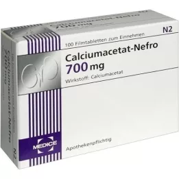 CALCIUMACETAT NEFRO Comprimidos revestidos por película de 700 mg, 100 unidades