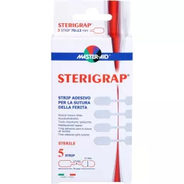 STERIGRAP Tiras de sutura de feridas em formato de osso 13x70 mm, 5 peças