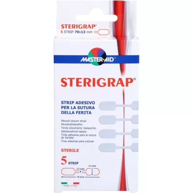 STERIGRAP Tiras de sutura de feridas em formato de osso 13x70 mm, 5 peças