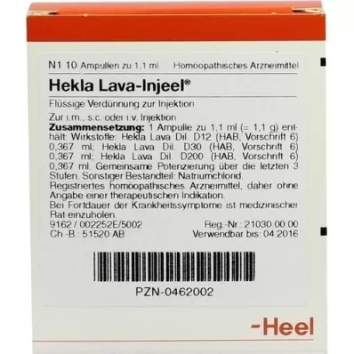 HEKLA LAVA Ampolas Injeel, 10 unidades HEKLA LAVA Ampolas Injeel, 10 unidades