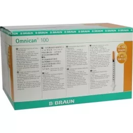 OMNICAN Seringa de insulina 1 ml U100 com canal 0,30x12 mm, 100x1 unid