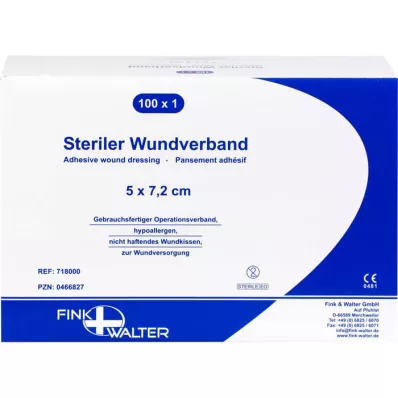 WUNDVERBAND estéril 5x7,2 cm, 100 unid WUNDVERBAND estéril 5x7,2 cm, 100 unid