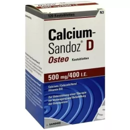 CALCIUM SANDOZ D Osteo 500 mg/400 UI comprimido para mastigar, 120 unidades