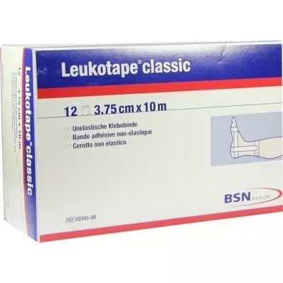 LEUKOTAPE Clássico 3,75 cmx10 m branco, 12 unid