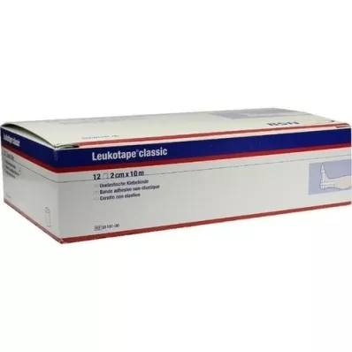 LEUKOTAPE Clássico 2 cmx10 m branco, 12 peças LEUKOTAPE Clássico 2 cmx10 m branco, 12 peças
