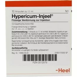 HYPERICUM INJEEL Ampolas, 10 unidades