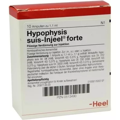 HYPOPHYSIS SUIS Ampolas Injeel forte, 10 unid HYPOPHYSIS SUIS Ampolas Injeel forte, 10 unid