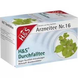 H&S Sacos de filtro para chá para diarréia, 20X1,5 g