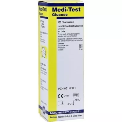 MEDI-TEST Tiras de teste de glicose, 100 peças MEDI-TEST Tiras de teste de glicose, 100 peças