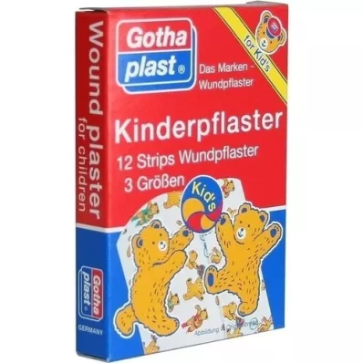 GOTHAPLAST Tiras de gesso infantil, 12 peças GOTHAPLAST Tiras de gesso infantil, 12 peças