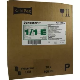 JONOSTERIL Solução plástica para infusão, 10X500 ml
