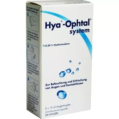 HYA-OPHTAL colírio do sistema, 2X15 ml
