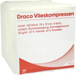 VLIESSTOFF-KOMPRESSEN 10x10 cm não estéril 4 dobras, 100 unid