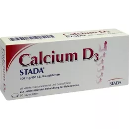 CALCIUM D3 STADA 600 mg/400 UI comprimidos para mastigar, 50 unidades