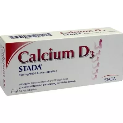 CALCIUM D3 STADA 600 mg/400 UI comprimidos para mastigar, 50 unidades