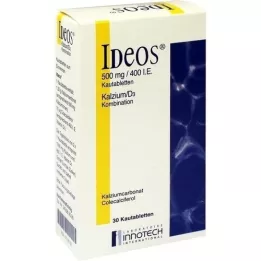 IDEOS comprimidos mastigáveis de 500 mg/400 UI, 30 unidades