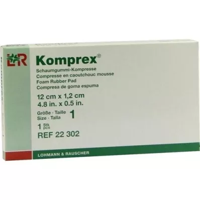 KOMPREX Compr. de espuma de borracha. ajuste de rim tamanho 1, 1 peça KOMPREX Compr. de espuma de borracha. ajuste de rim tamanho 1, 1 peça