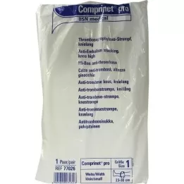 COMPRINET por meia na altura do joelho tamanho 1 branco, 2 peças