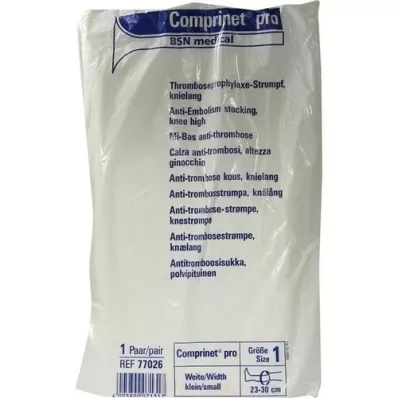 COMPRINET por meia na altura do joelho tamanho 1 branco, 2 peças COMPRINET por meia na altura do joelho tamanho 1 branco, 2 peças