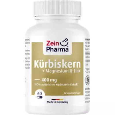 KÜRBISKERN PLUS Cápsulas de zinco + magnésio, 60 unidades KÜRBISKERN PLUS Cápsulas de zinco + magnésio, 60 unidades