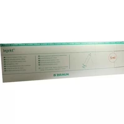 INJEKT Seringa individual de 5 ml LL centrada PVC-livre, 100X5 ml INJEKT Seringa individual de 5 ml LL centrada PVC-livre, 100X5 ml