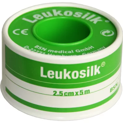 LEUKOSILK 2,5 cm x 5 m, 1 peça LEUKOSILK 2,5 cm x 5 m, 1 peça