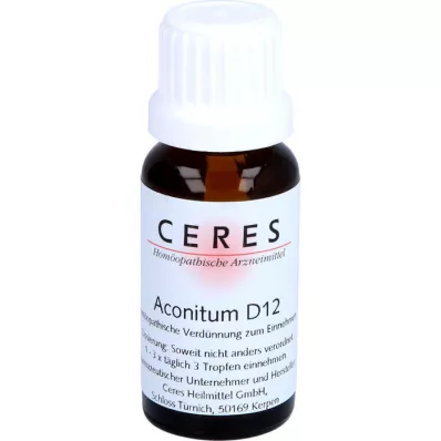 CERES Diluição Aconitum D 12, 20 ml CERES Diluição Aconitum D 12, 20 ml