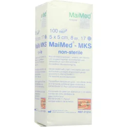 SCHLITZKOMPRESSEN 5x5 cm não estéril 8 dobras, 100 unid