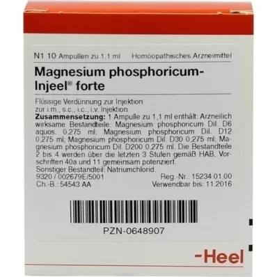 MAGNESIUM PHOSPHORICUM INJEEL ampolas fortes, 10 unidades
