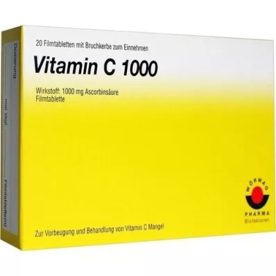 VITAMIN Comprimidos revestidos por película C 1000, 20 unidades VITAMIN Comprimidos revestidos por película C 1000, 20 unidades
