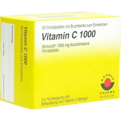 VITAMIN Comprimidos revestidos por película C 1000, 50 unidades VITAMIN Comprimidos revestidos por película C 1000, 50 unidades