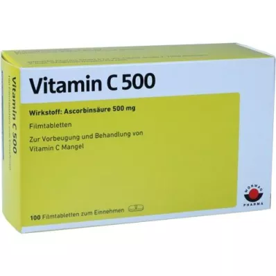 VITAMIN Comprimidos revestidos por película C 500, 100 unidades VITAMIN Comprimidos revestidos por película C 500, 100 unidades