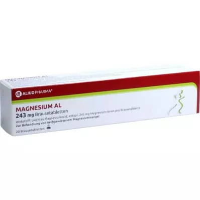 MAGNESIUM AL Comprimidos efervescentes de 243 mg, 20 unidades MAGNESIUM AL Comprimidos efervescentes de 243 mg, 20 unidades