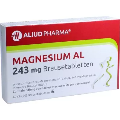 MAGNESIUM AL Comprimidos efervescentes de 243 mg, 60 unidades