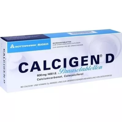 CALCIGEN D 600 mg/400 UI comprimidos efervescentes, 40 unidades CALCIGEN D 600 mg/400 UI comprimidos efervescentes, 40 unidades