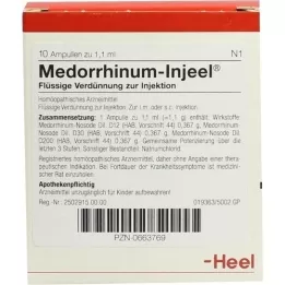 MEDORRHINUM Ampolas Injeel, 10 unidades